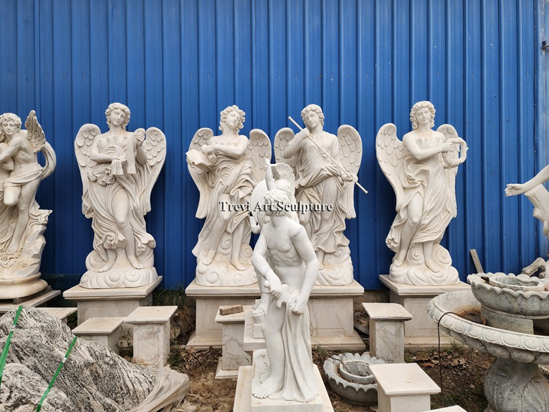 bernini angel statue marble replica