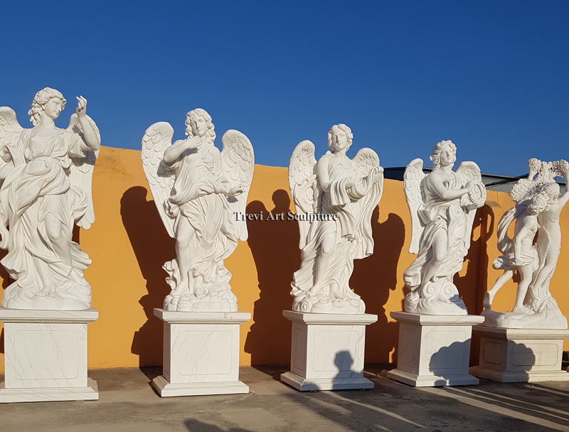 bernini angel with the crown of thorns marble statue replica