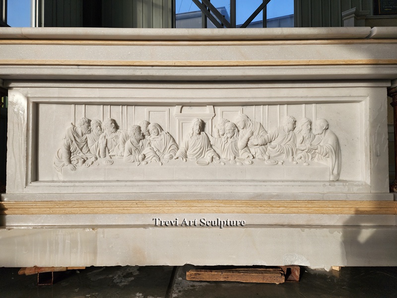 custom marble altar detail