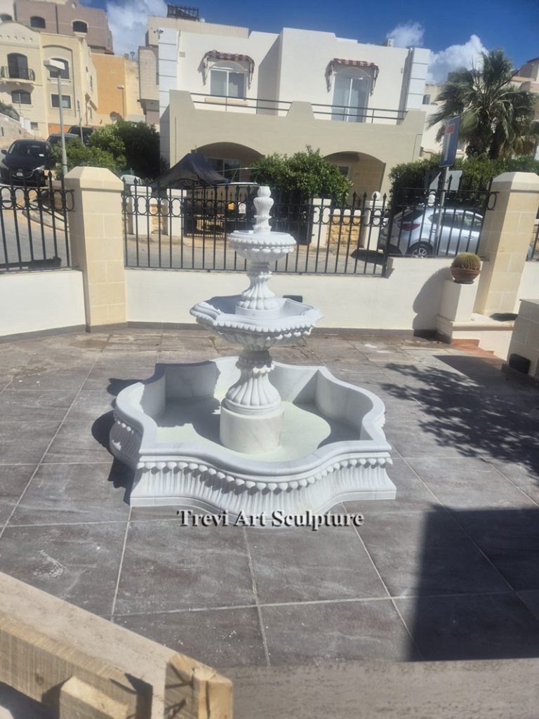 geometric basin tiered fountain feedback