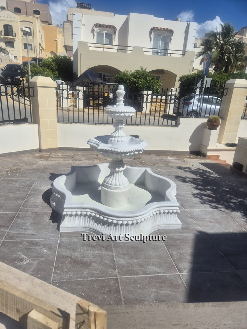 geometric basin tiered fountain feedback