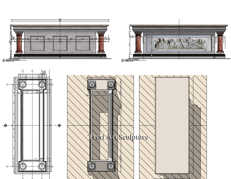 marble altar drawing