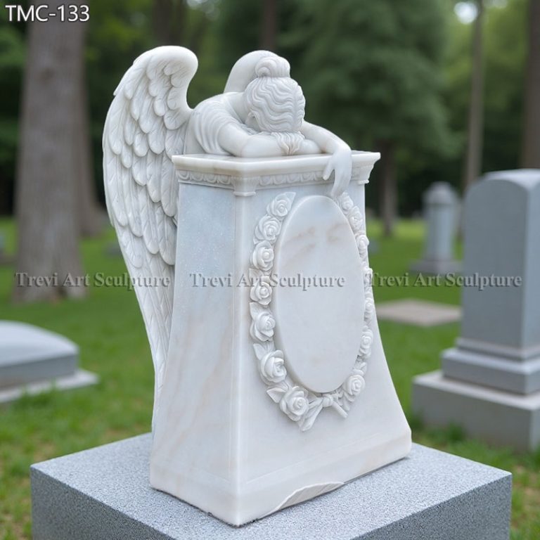 marble grief angel statue memorial