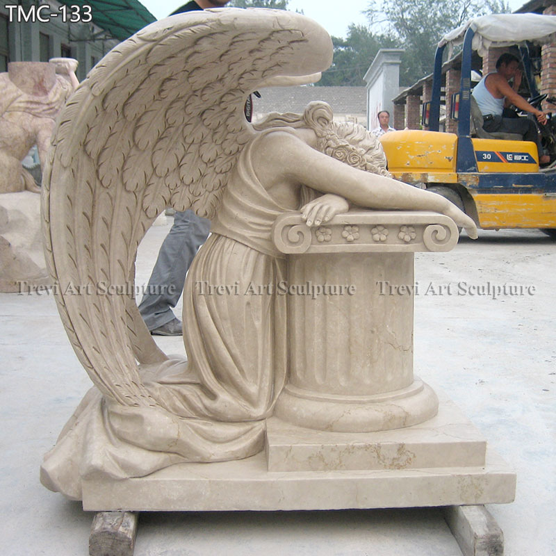 marble grief angel statue memorial for sale