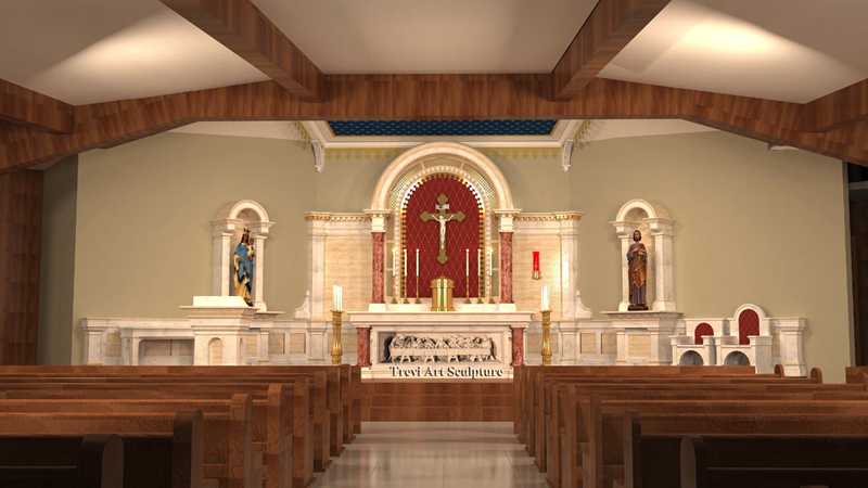 north america church renovation marble project