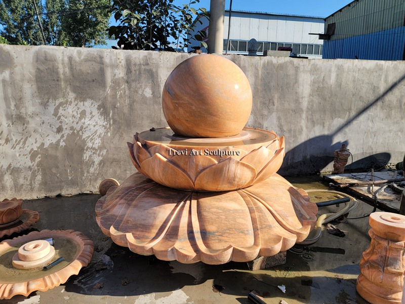 rotating water sphere fountain