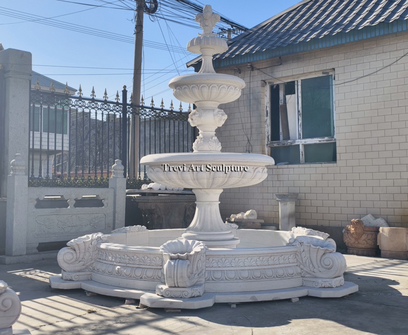 round basin tiered fountain