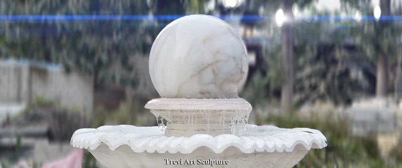 water fountain with spinning ball details