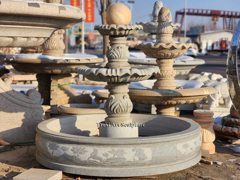 water fountain with spinning ball