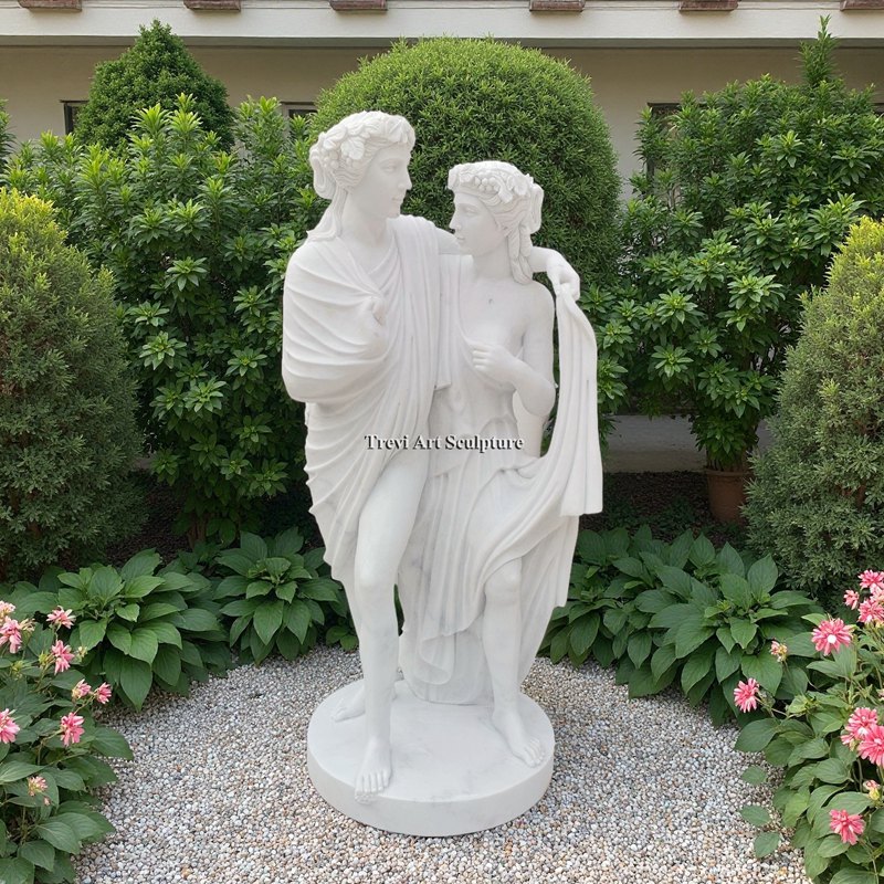 famous bacchus and ariadne sculpture marble replica
