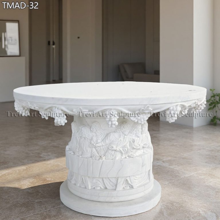 table with the last supper relief