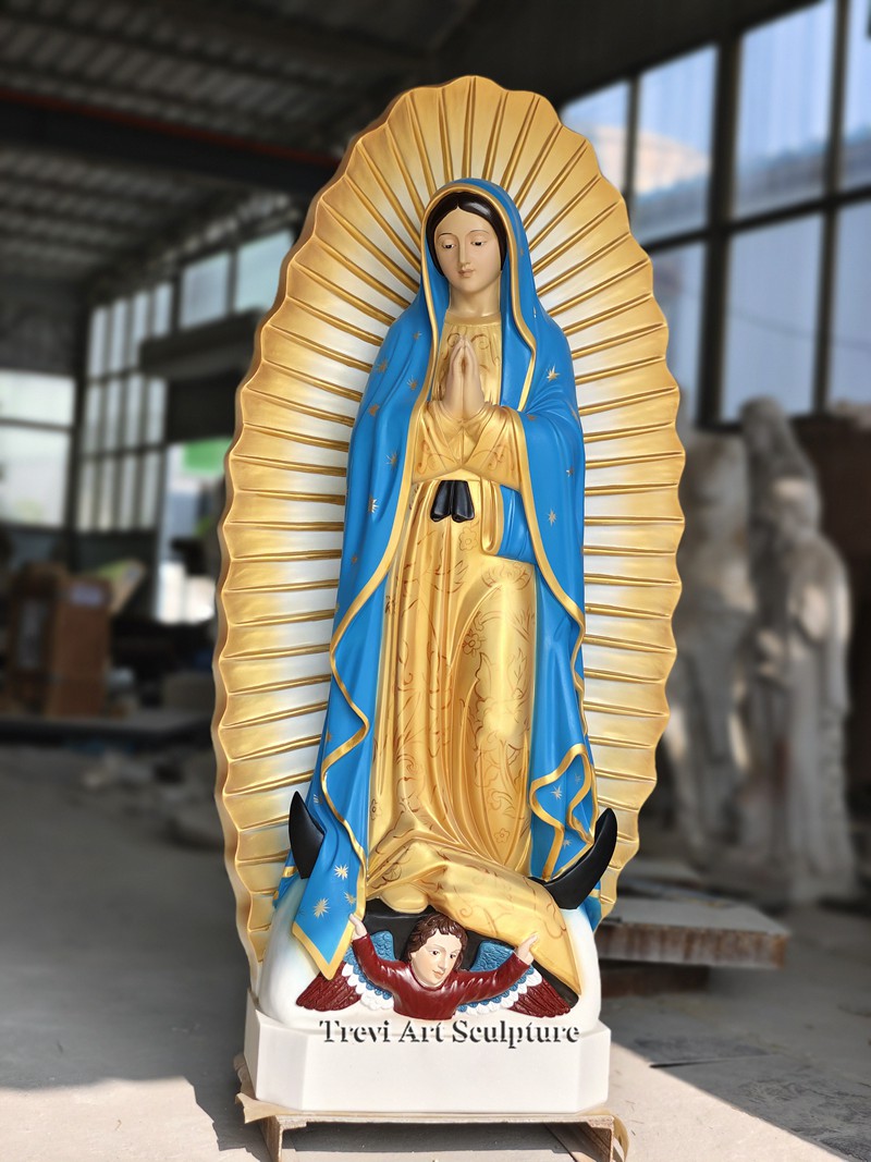 marble our lady of guadalupe statue