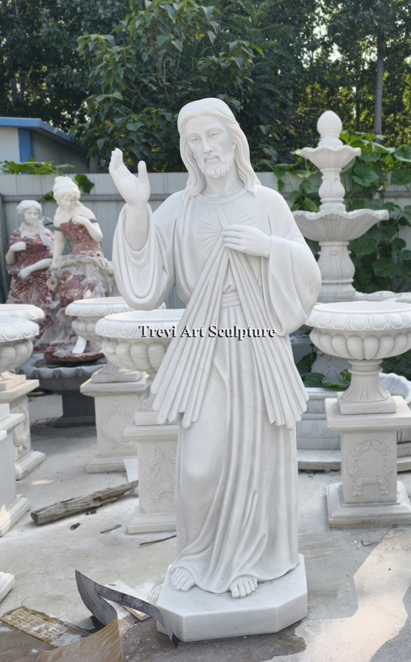 white divine mercy jesus statue for sale