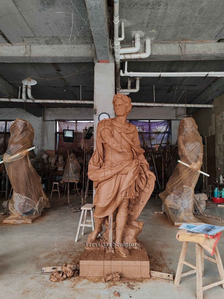 caesar statue clay model
