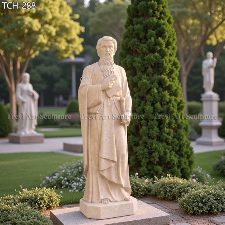 hand carved saint paul statue for church