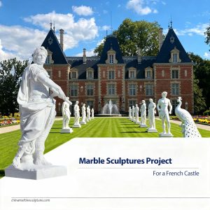marble sculptures project for a french castle