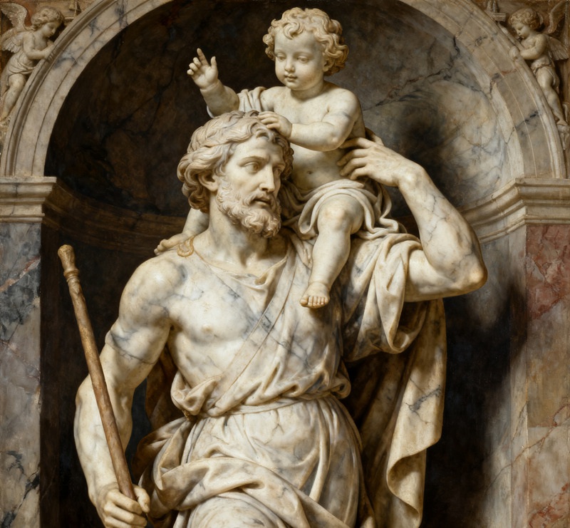 saint christopher sculpture