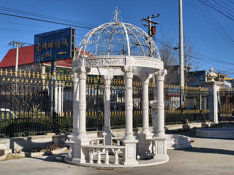 classic white marble gazebo