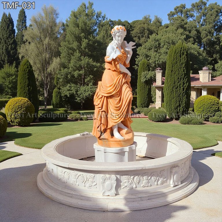 outdoor water fountain statues