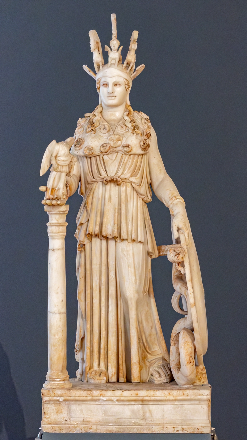 reproduction of the chryselephantine statue made by phidias