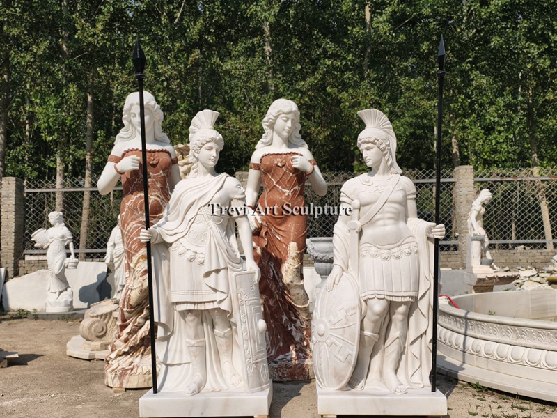 roman warrior statues