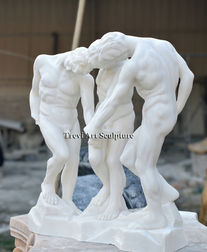 white marble the three shades rodin sculpture replica