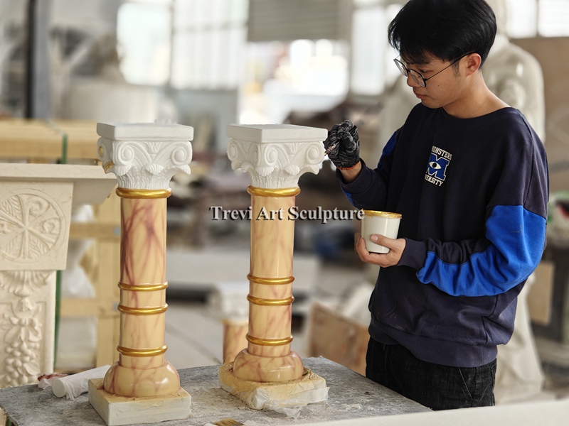 catholic gilded marble altar process