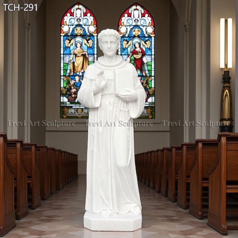 marble saint thomas aquinas statue