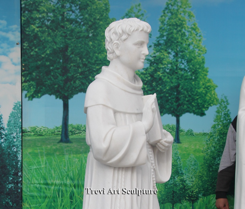 marble saint thomas aquinas statue for church