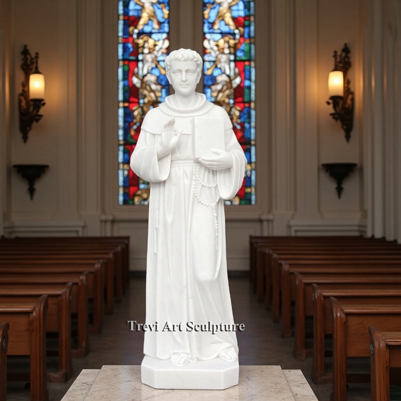 marble saint thomas aquinas statue for sale