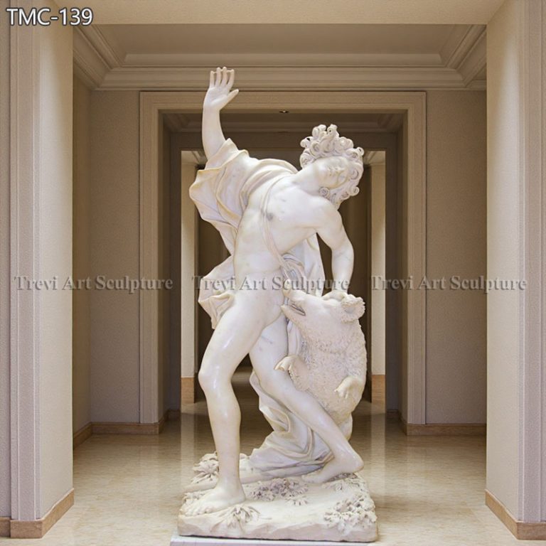 replica of the death of adonis sculpture