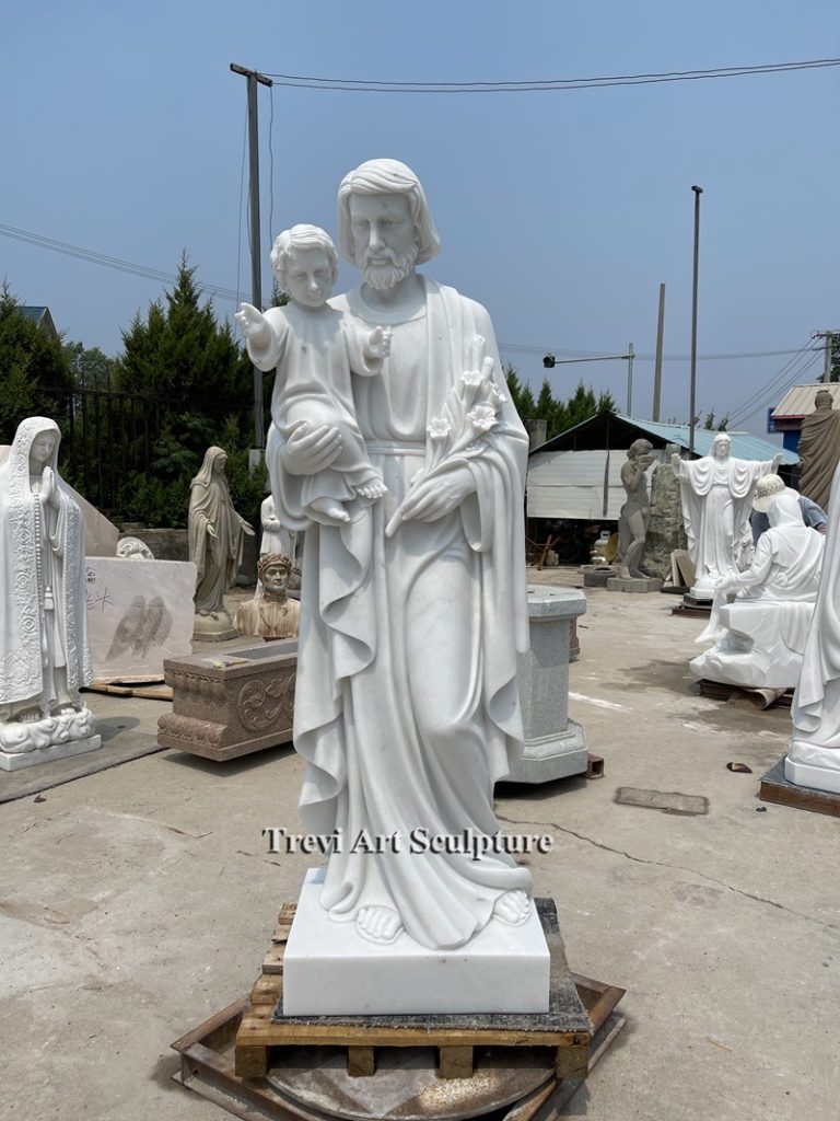 saint joseph marble statue