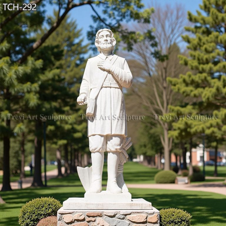 st isidore the farmer marble statue