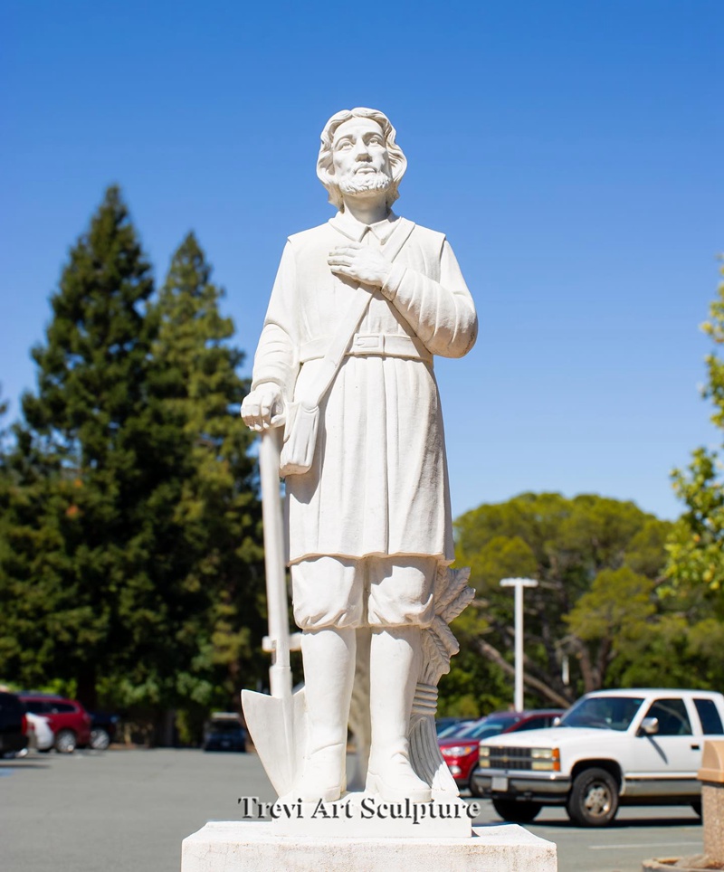 st isidore the farmer marble statue for sale