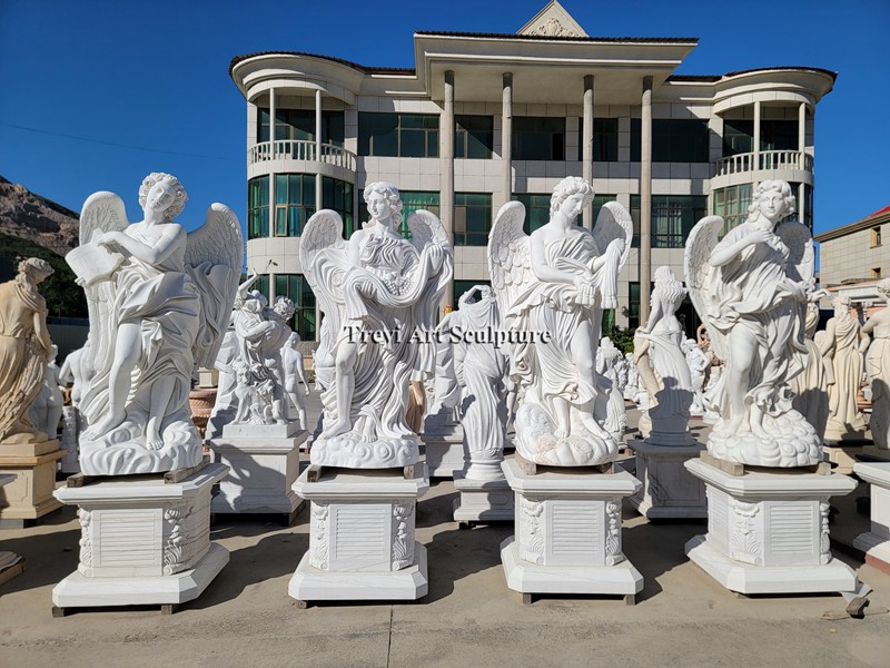 marble baroque angel sculpture