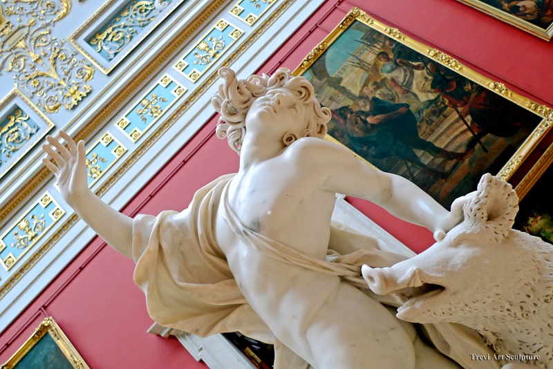 the death of adonis sculpture details