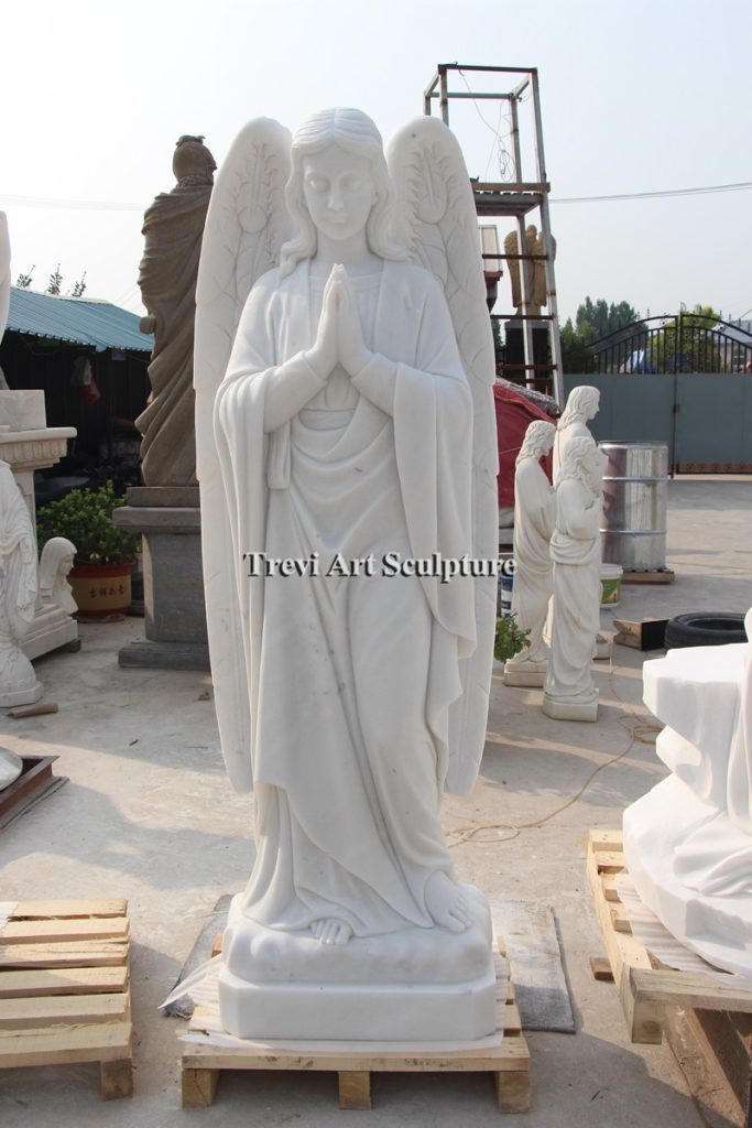 white church angel statue