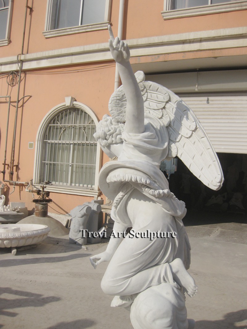 life size annunciation angel marble statue for church