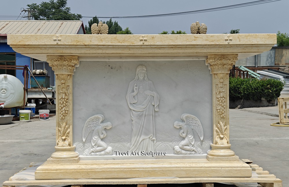 angel and jesus relief altar