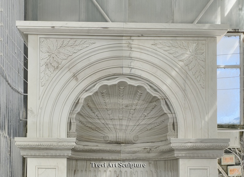 decorative marble archway outdoor niche details