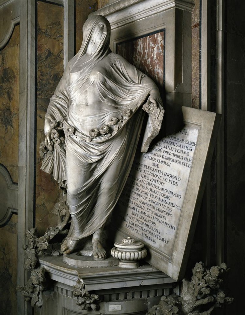modesty veiled statue