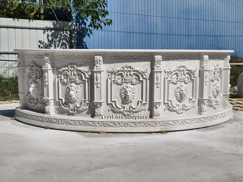 custom white marble bar counter