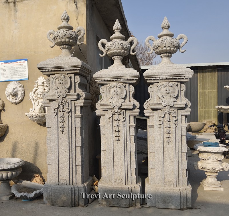 luxurious marble gate post columns designs