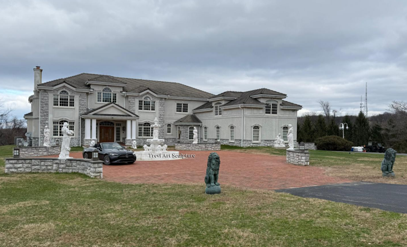 luxury marble courtyard project for a private estate