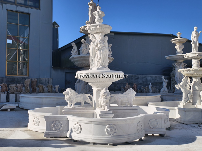 marble lion fountain