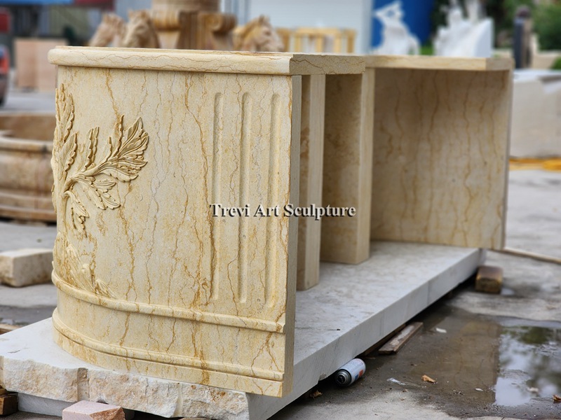 custom hand carved marble bar counter for wedding venue