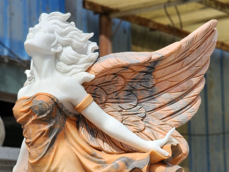flying angel statue details