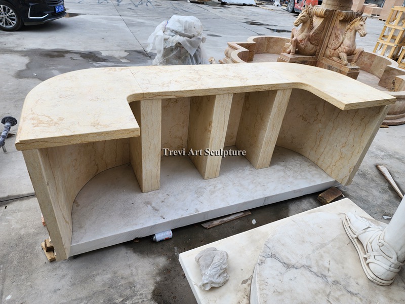 hand carved marble bar counter