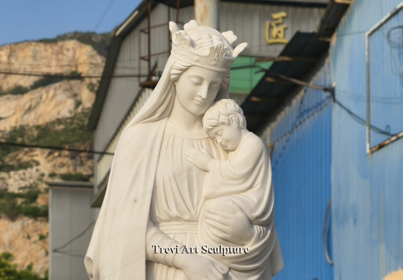 6 feet our lady seat of wisdom marble statue