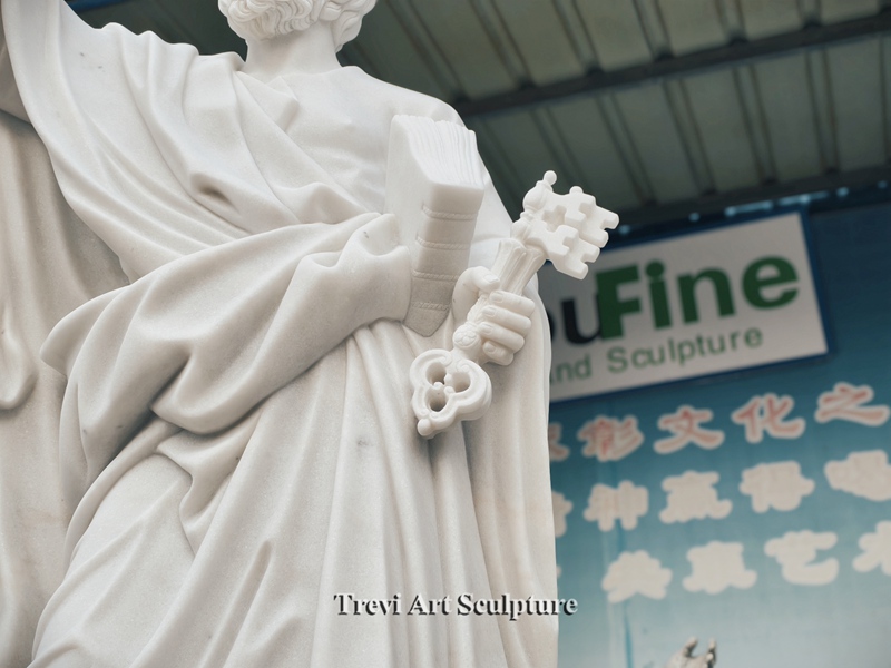 marble st peter sculpture details